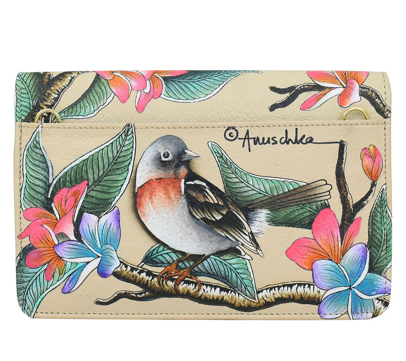 Anuschka Painted Leather Convertible Wallet Crossbody — View 2