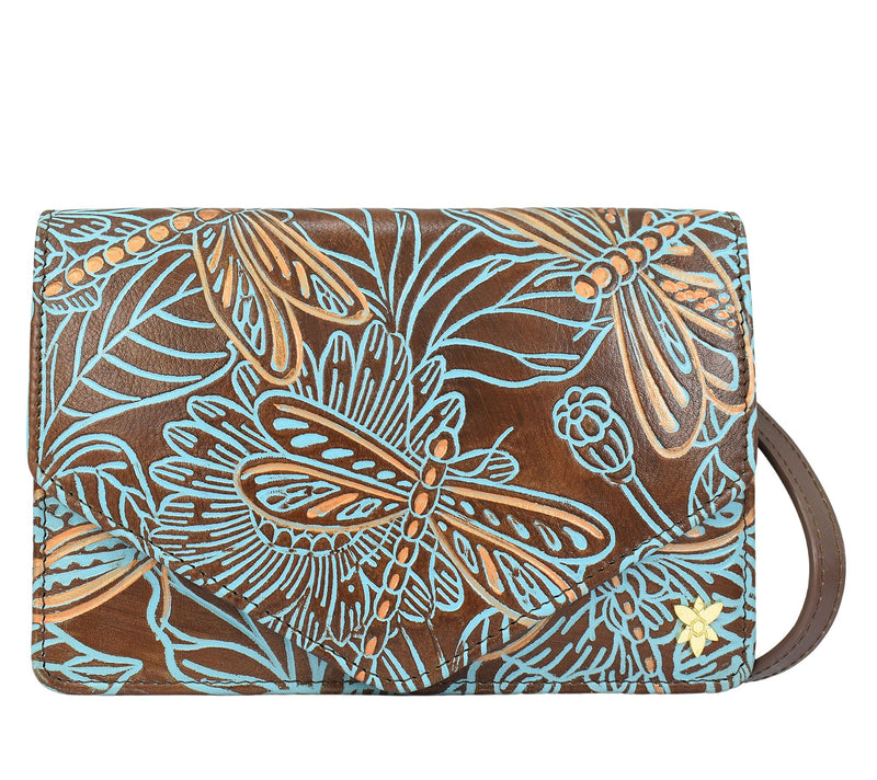 Anuschka Painted Leather Convertible Wallet Crossbody — View 8
