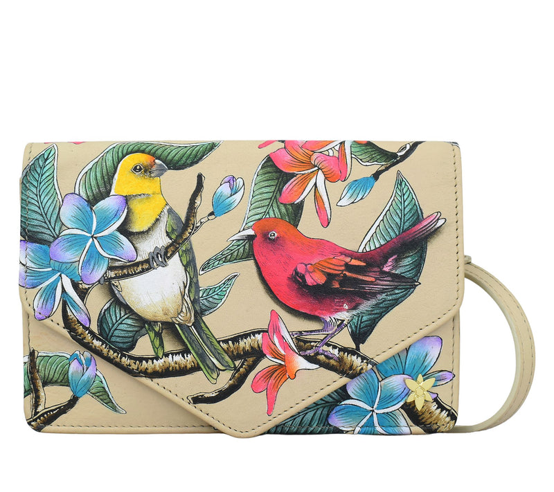 Anuschka Painted Leather Convertible Wallet Crossbody — Main view