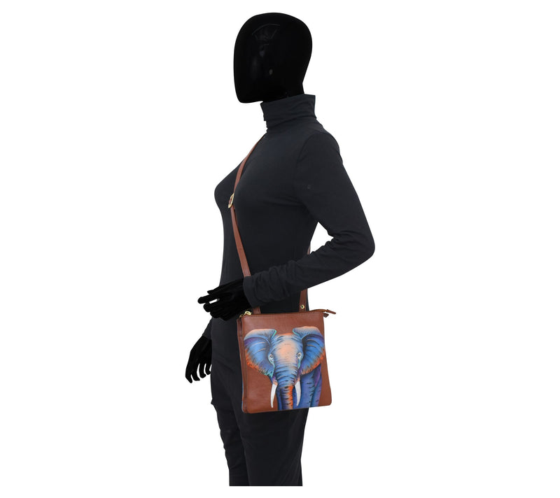 Anuschka Painted Leather Triple Compartment RFID Crossbody — View 4