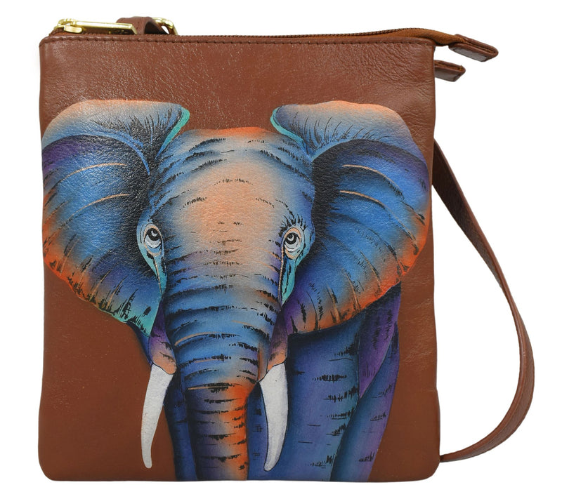 Anuschka Painted Leather Triple Compartment RFID Crossbody — Main view