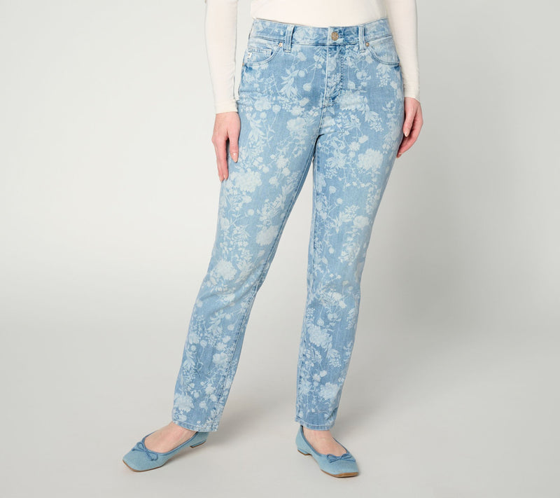 Seven7 Jeans Uplifter Straight Leg Jeans - Pathway Floral — Main view