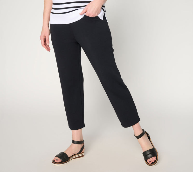 Belle by Kim Gravel Regular ScubaLuxe Escape Edit Cropped Pant — View 13