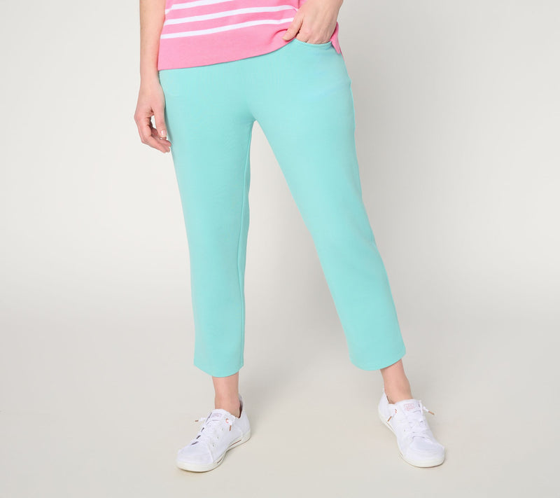 Belle by Kim Gravel Petite ScubaLuxe Escape Edit Cropped Pant — Main view