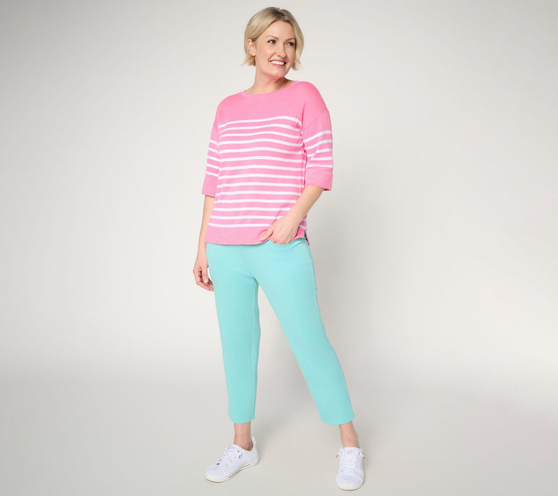Belle by Kim Gravel Petite ScubaLuxe Escape Edit Cropped Pant — View 5
