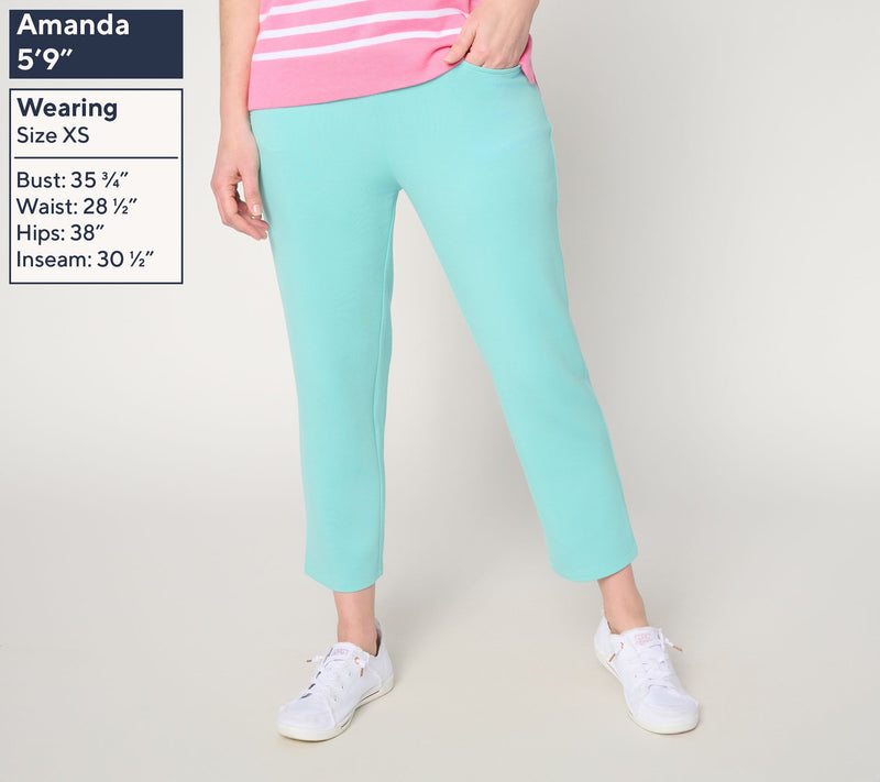Belle by Kim Gravel Petite ScubaLuxe Escape Edit Cropped Pant — View 3