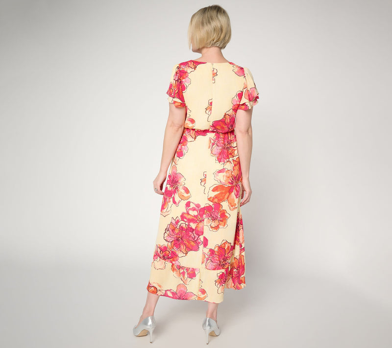 BEAUTIFUL by Lawrence Zarian Regular Flutter Sleeve Dress — View 4