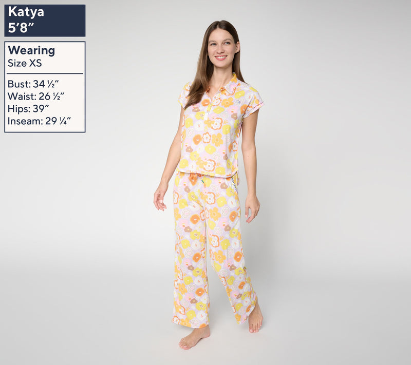 Ocean Pacific Collared Henley Pajama Set Pajama Set — View 11