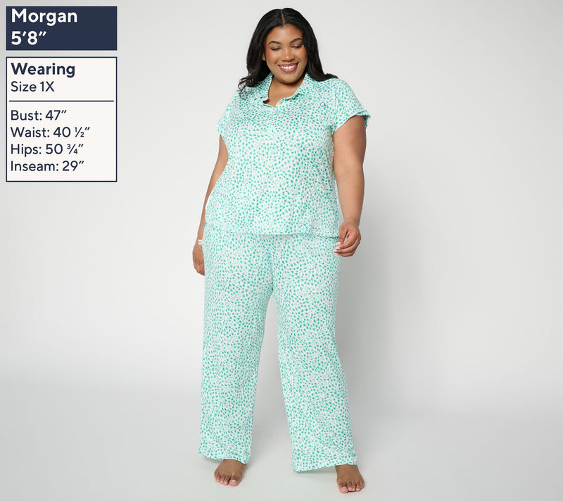 Ocean Pacific Collared Henley Pajama Set Pajama Set — View 10