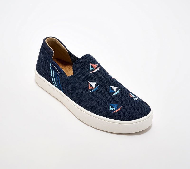Revitalign Orthotic Engineered Knit Sailboat Slip Ons - Solana — View 16