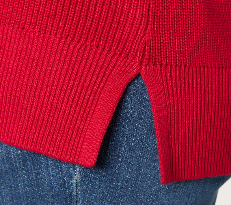 Belle by Kim Gravel Pardon My Pop Skinny Shaker V Neck Sweater — View 5