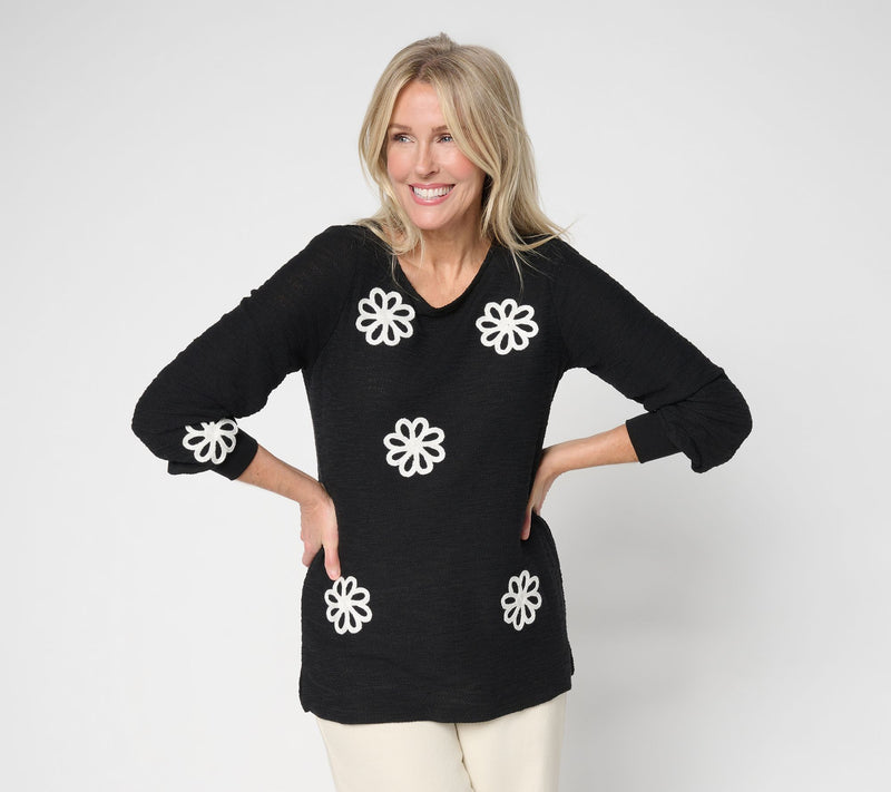 Belle by Kim Gravel Daisies are a Girls Best Bloom Slouchy Top — View 13