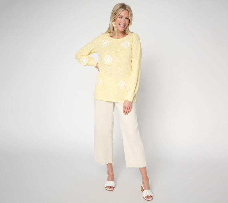 Belle by Kim Gravel Daisies are a Girls Best Bloom Slouchy Top — View 5