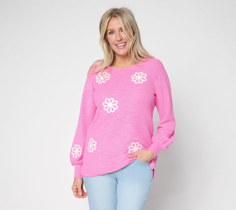 Belle by Kim Gravel Daisies are a Girls Best Bloom Slouchy Top — View 15