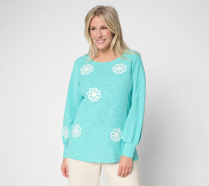 Belle by Kim Gravel Daisies are a Girls Best Bloom Slouchy Top — View 18