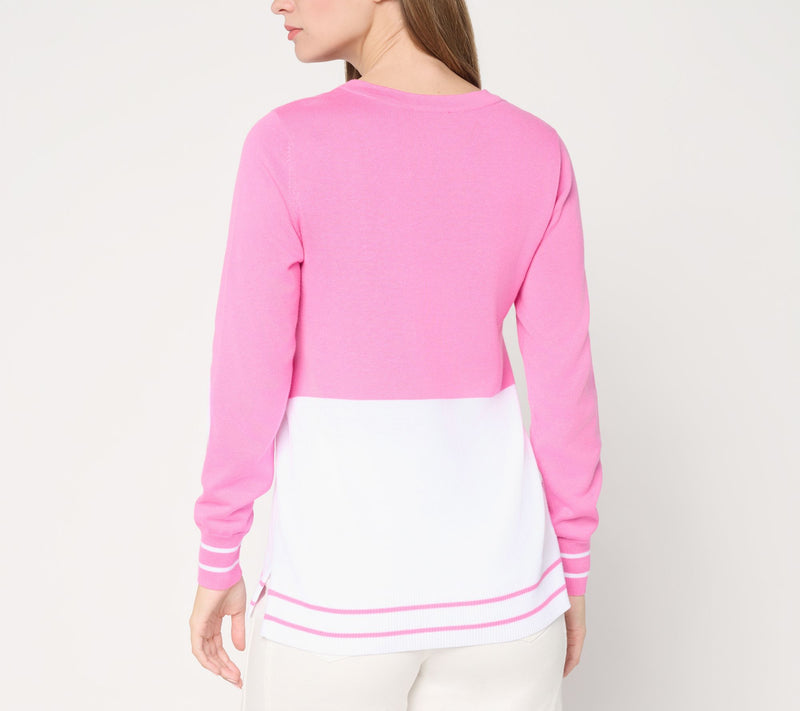Belle by Kim Gravel Bottom Line Tipped Sweater — View 4