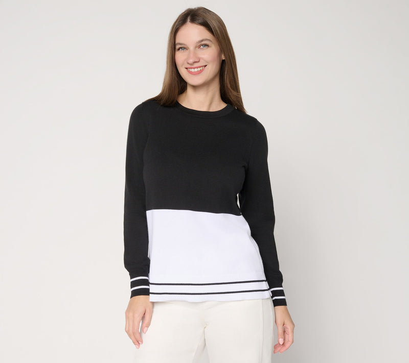 Belle by Kim Gravel Bottom Line Tipped Sweater — View 12