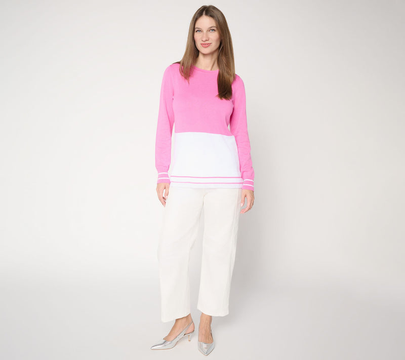 Belle by Kim Gravel Bottom Line Tipped Sweater — View 5