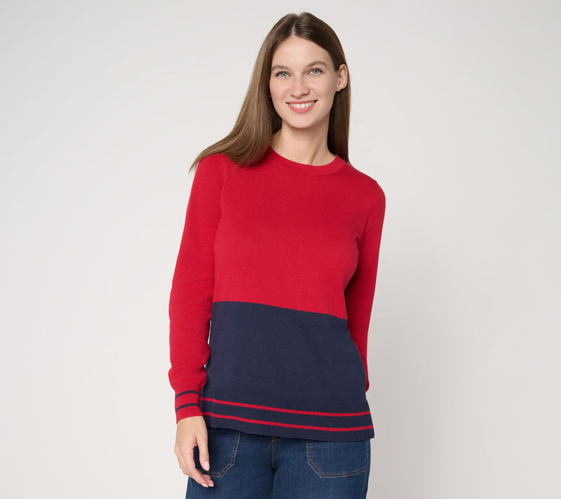 Belle by Kim Gravel Bottom Line Tipped Sweater — View 14