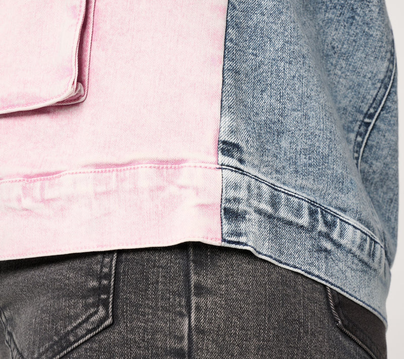 LOGO by Lori Goldstein Special Edition Mixed Media Denim Jacket — View 5