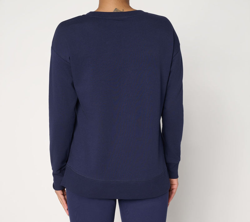 Belle by Kim Gravel French Terry Oh My Stars! Slouchy Top — View 4