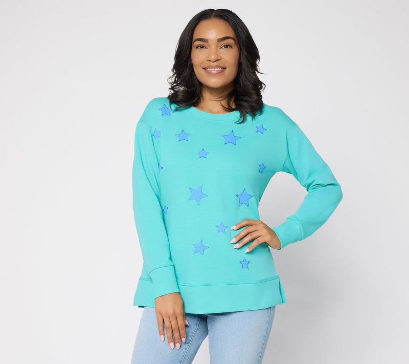 Belle by Kim Gravel French Terry Oh My Stars! Slouchy Top — View 14