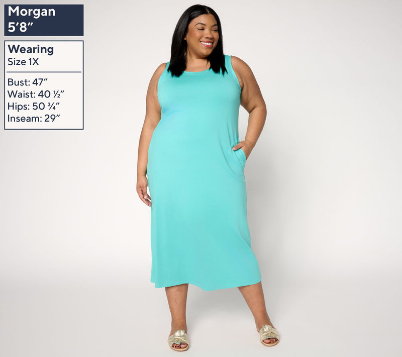 Belle by Kim Gravel Regular TripleLuxe Knit Spring Maxi Dress — View 2