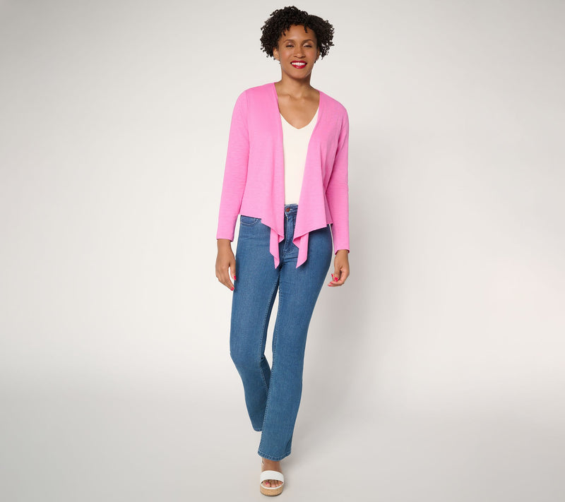 Belle by Kim Gravel Slub Knit Seas the Look Shrug — View 5