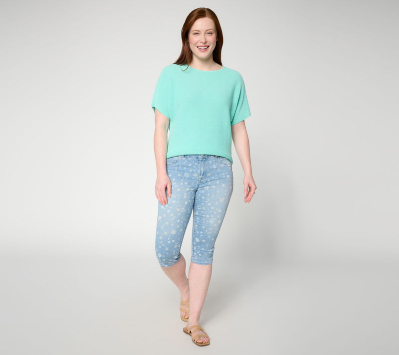 Seven7 Jeans No Gap Skimmer Jeans - Daisy Discharge — View 6