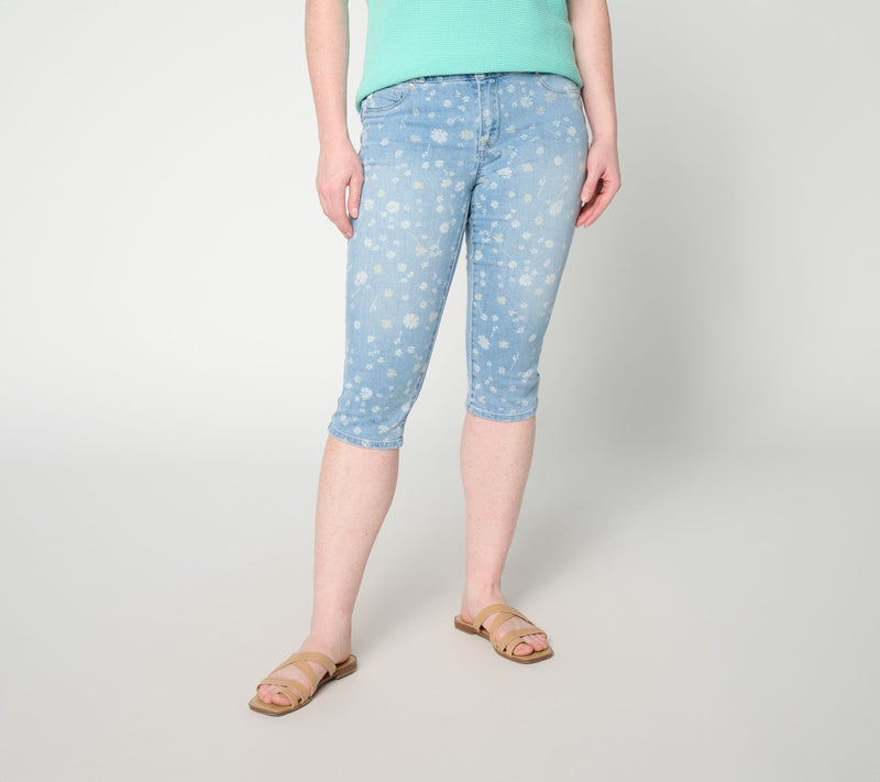 Seven7 Jeans No Gap Skimmer Jeans - Daisy Discharge — Main view