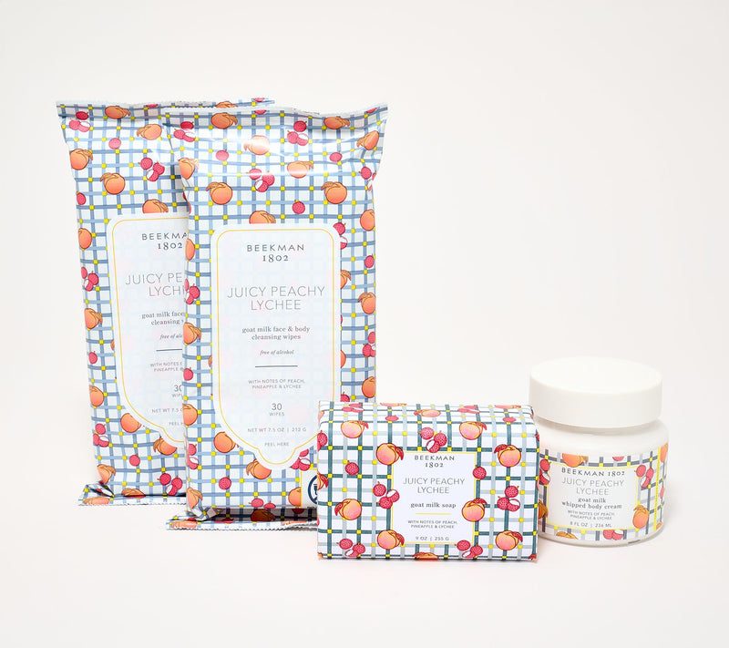 Beekman 1802 Peachy Lychee 4pc Bath and Body Set — Main view