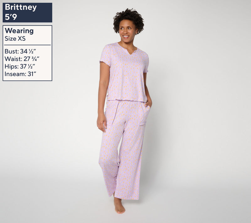 Ocean Pacific Short Sleeve and Pant Lounge Set — View 8