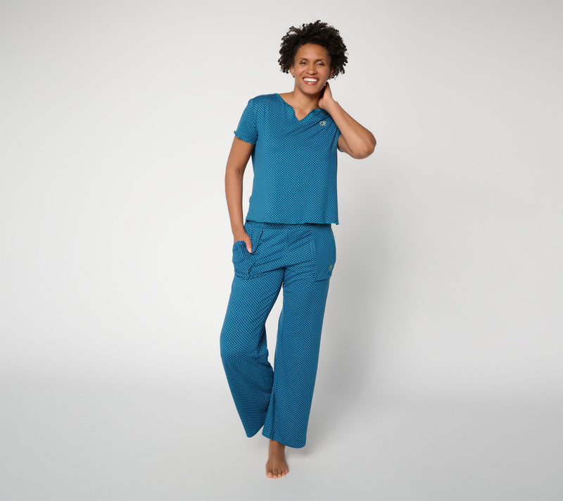 Ocean Pacific Short Sleeve and Pant Lounge Set — View 3