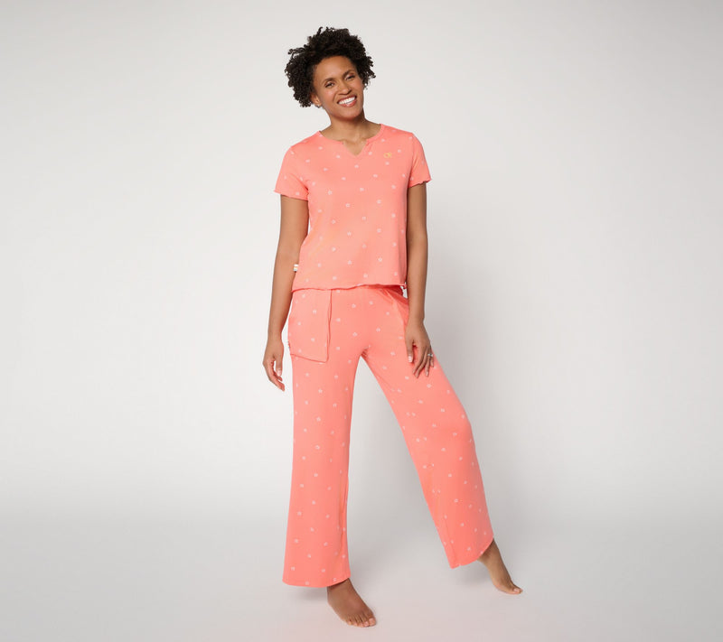 Ocean Pacific Short Sleeve and Pant Lounge Set — View 5