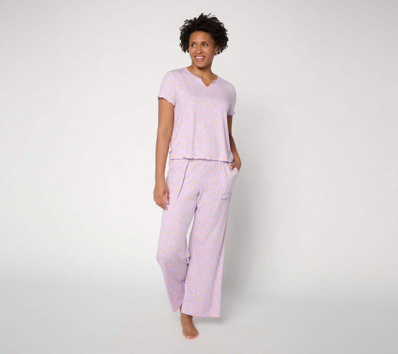 Ocean Pacific Short Sleeve and Pant Lounge Set — View 7