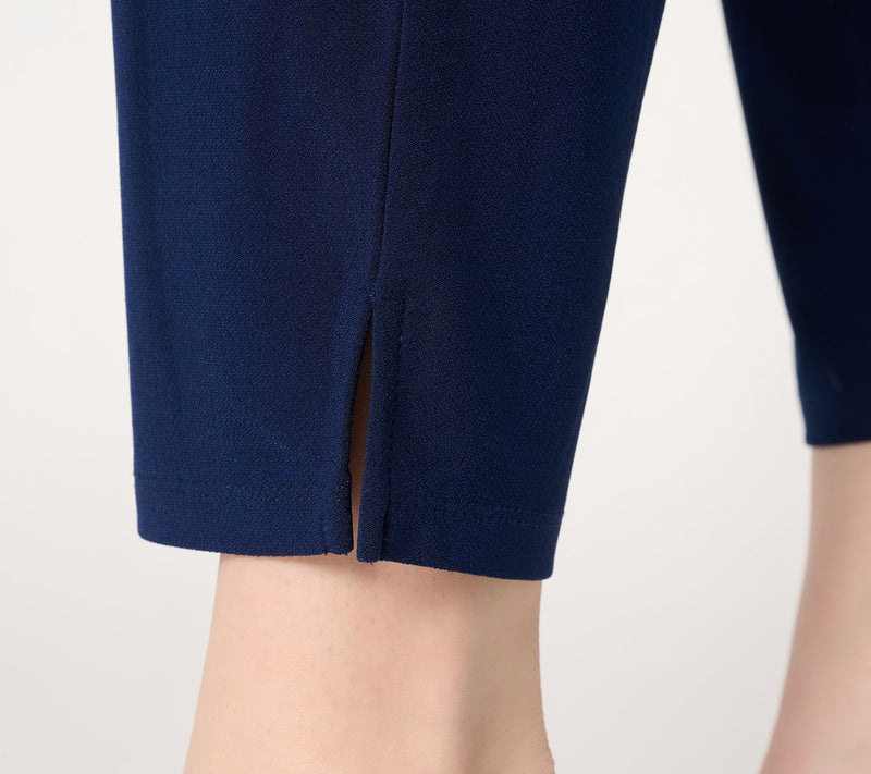 Dennis Basso Regular Slim Leg Caviar Crepe Crop Pant — View 14