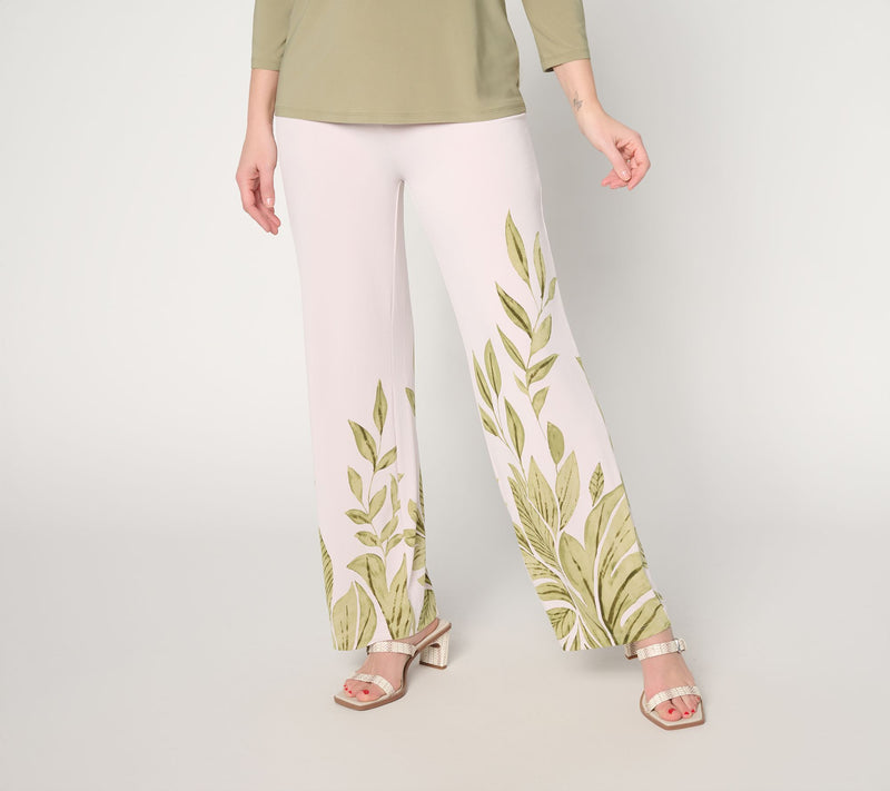 Dennis Basso Petite Tropical Print Italia Knit Wide Leg Pants — View 11