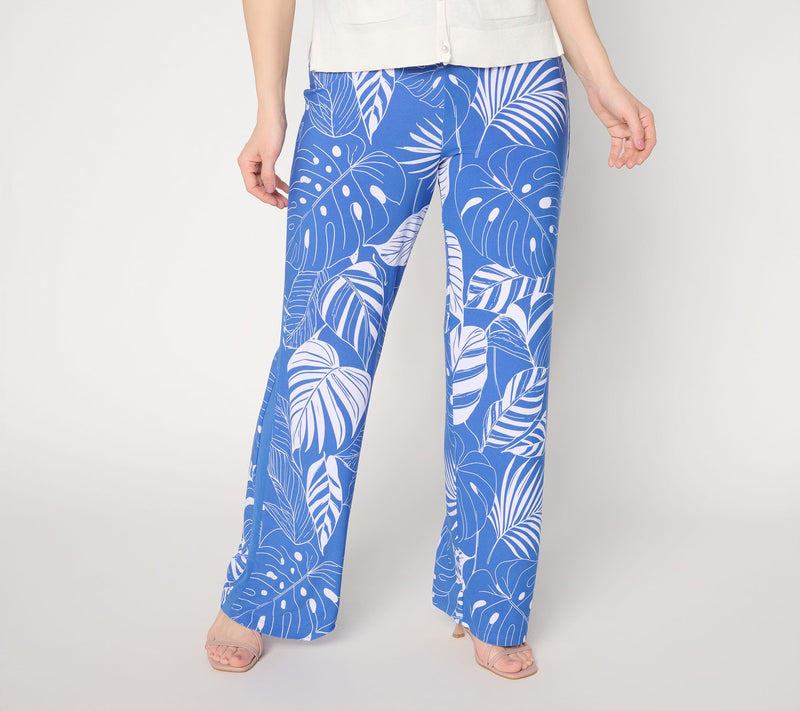 Dennis Basso Regular Printed Pull-On Italia Knit Pants — View 11