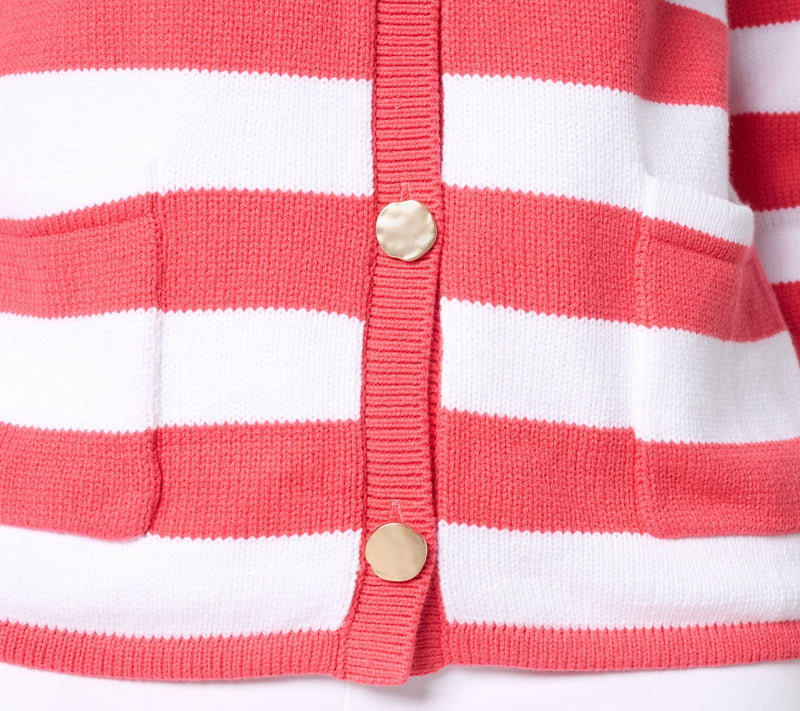 Dennis Basso Striped Sweater Top with 3/4 Sleeves — View 10
