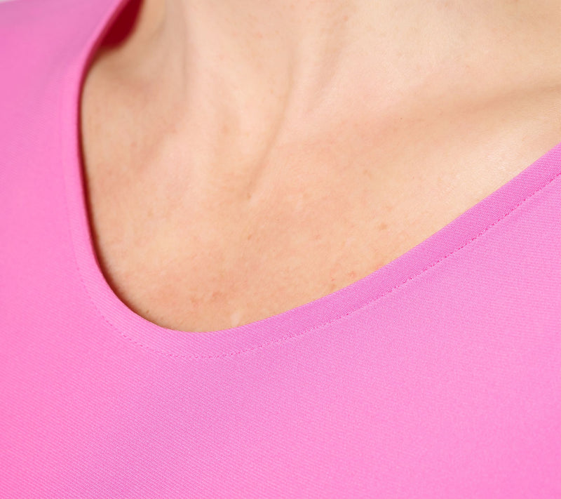 Dennis Basso Basics Italia Knit Swoop Neck Top — View 6