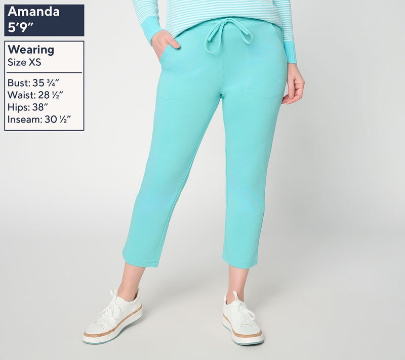 Belle Beach by Kim Gravel Petite Seaside Sweats Drawstring Crop — View 13