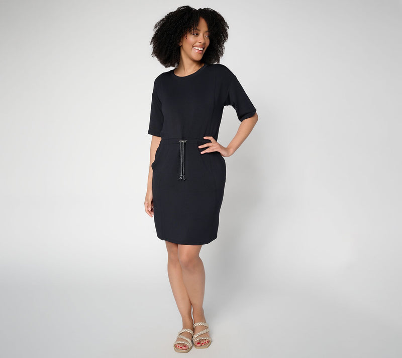 Belle by Kim Gravel Petite ScubaLuxe Bungee Waist Dress — View 12