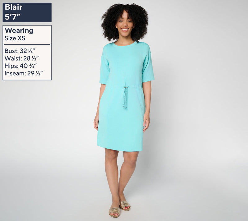 Belle by Kim Gravel Petite ScubaLuxe Bungee Waist Dress — View 3
