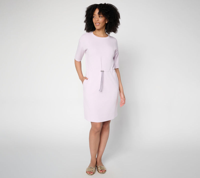 Belle by Kim Gravel Petite ScubaLuxe Bungee Waist Dress — View 16
