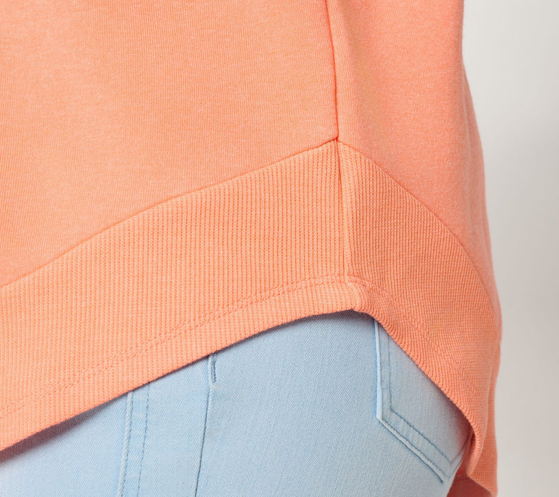 Belle Body by Kim Gravel Sponge Fleece Smile Hem Sweatshirt — View 6