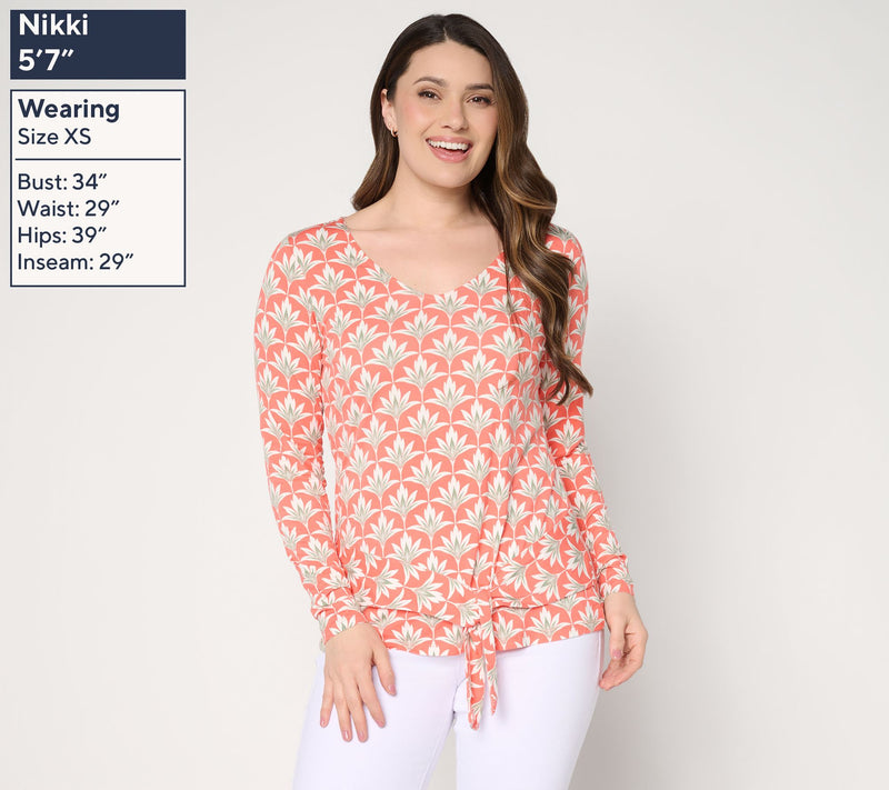 Belle Boho by Kim Gravel Rayon Spandex Lotus Petals Side Tie Top — View 3