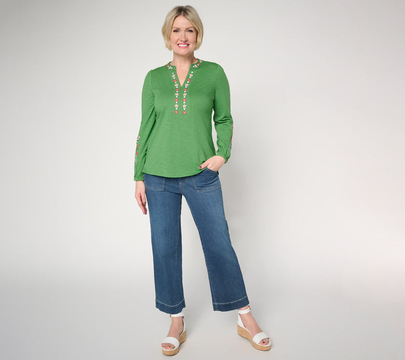 Belle Boho by Kim Gravel Artisan Threads Embroidered Top — View 5
