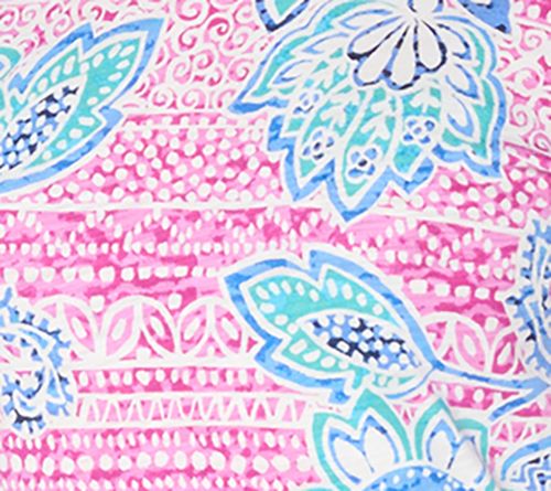 Belle Boho by Kim Gravel Slub Knit Indigo Bloom 3/4 Sleeve Top — View 7