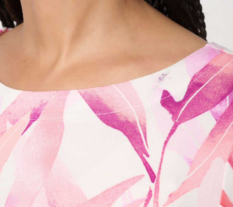 Belle by Kim Gravel Rayon Spandex Garden Whispers Floral Top — View 6