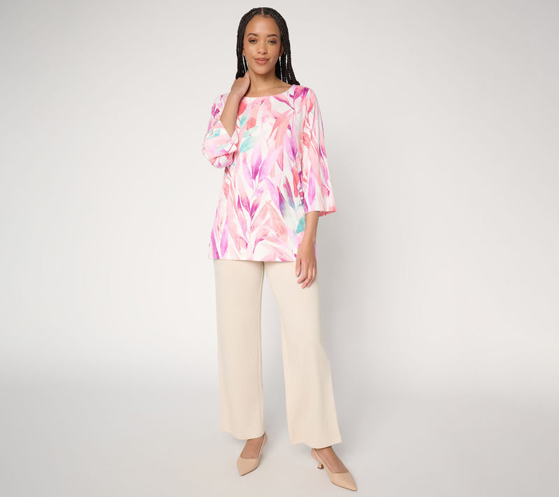 Belle by Kim Gravel Rayon Spandex Garden Whispers Floral Top — View 5